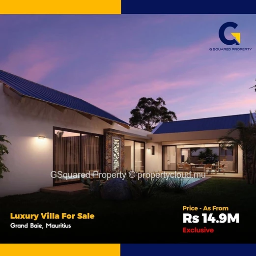 Contemporary Off-Plan 3-Bed Villa with Courtyard Pool — Grand Baie