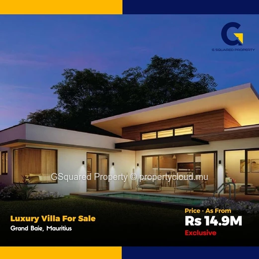 Contemporary Off-Plan 3-Bed Villa with Courtyard Pool — Grand Baie